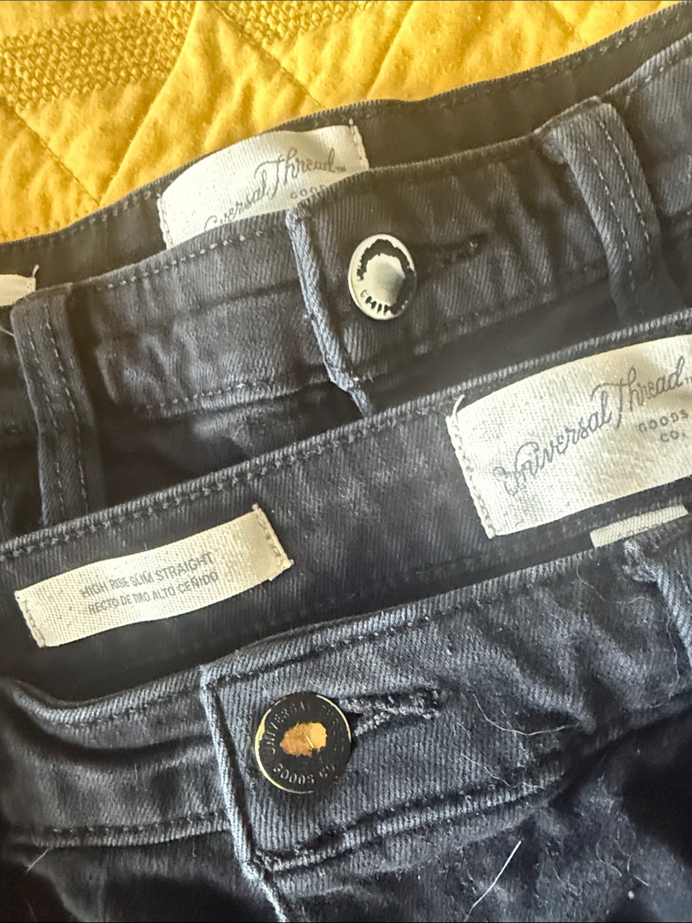 Universal Thread Women's Straight Leg Jeans in black (two pairs) - Picture 3 of 15